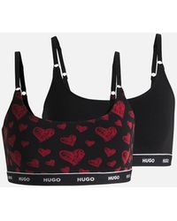 BOSS - 2-Pack Classic Logo Bralettes Hearts Gift Set - Lyst