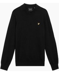 Lyle & Scott - Shirt Collar Long Sleeve Sweater - Lyst