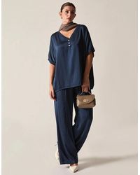 James Lakeland - Button Detail Relaxed Fit Top - Lyst