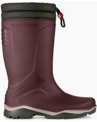 Dunlop - Blizzard Fur-Lined Wellington Boots Burgundy - Lyst