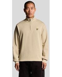 Lyle & Scott - Cotton Loopback 1/4 Zip Sweatshirt - Lyst