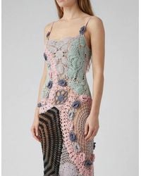 Oceanus - Cassandra Vintage Crochet Evening Dress Multi-Coloured - Lyst