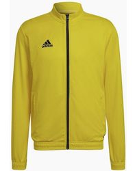 adidas - Ent22 Solid Patterned Full Zipper Ribbed Cuff Track Jacket - Lyst