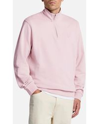 Lyle & Scott - Lyle & Scott Ml2022Ton Tonal Eagle Half Zip High Neck Jumper Sweatshirt Top - Lyst