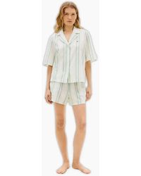 Tommy Hilfiger - Th Essentials Shirt & Shorts Line Pyjama Set, Tennis Court Stripe - Lyst