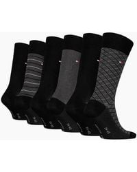 Tommy Hilfiger - 6 Pack Giftbox Birdeye Crew Socks Dark Melange - Lyst