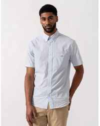 GANT - Regular Fit Classic Poplin Gingham Short Sleeve Shirt - Lyst