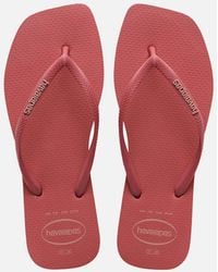 Havaianas - Square Logo Pop U Flip Flop Pau Brasil - Lyst