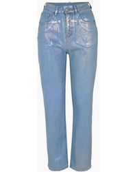Amy Lynn - Lupe Metallic Patterned Five Pocket Pants - Lyst