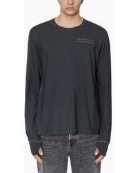 DIESEL - T-Jubind-Ls-Slits T Shirts Cotton Crew Neck Long Sleeve Tee - Lyst