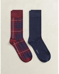 GANT - Tartan Socks 2-Pack Gift Box - Lyst