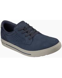 Skechers - Arch Fit Solano 2.0 Rey Leather Suede Lace-Up Shoes - Lyst