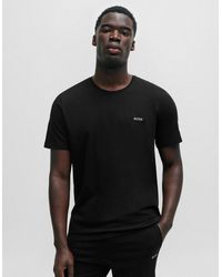 BOSS - Boss Mix & Match Stretch-Cotton Regular Fit T-Shirt With Logo Detail Nos - Lyst