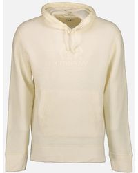 C.P. Company - Wool Polar Fleece Logo Hoodie - Lyst