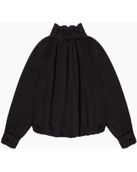 Ro&zo - Lace Trim Bubble Hem Blouse - Lyst