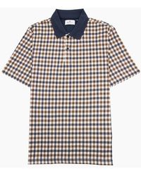 Aquascutum - Active Club Check Pique Polo - Lyst
