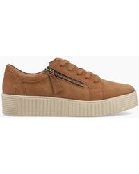 Hush Puppies - Tara Suede Trainer Casual Trainers Tan - Lyst