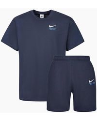Nike - T Shirts Shorts Set Co Ords Athletic Swoosh Cotton Sportswear Summer Set - Lyst