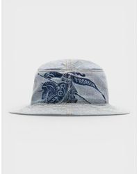 Burberry - Logo Print Denim Bucket Hat - Lyst