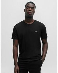 BOSS - Boss Mix & Match Stretch-Cotton Regular Fit T-Shirt With Logo Detail Nos - Lyst