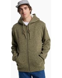 Quiksilver - Keller Sherpa Hooded Full Zip Fleece - Lyst