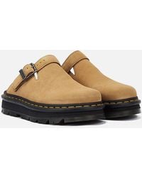 Dr. Martens - Dr. Martens Zebzag Mule Eh Suede Savannah Tan Clogs - Lyst