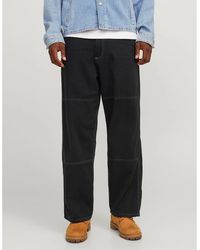Jack & Jones - Owen Solid Patterned Wide Leg Pants - Lyst