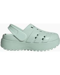 adidas - Adilette Closed Toe Platform Shuv Clogs - Lyst