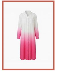 Nooki Design - Kendall Cotton Dip Dye Shirt Dress - Lyst