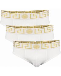 Versace - 3-Pack Greca Border Briefs - Lyst