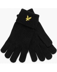 Lyle & Scott - Lyle & Scott Merino Wool Blend Gloves Jet - Lyst