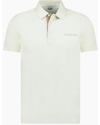 Burberry - 'Hartford' Check Placket Polo Pistachio - Lyst