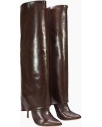 XY London - Ladies Shauna Fold Over Stiletto Heel Knee-High Boots - Lyst