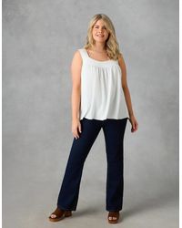 Live Unlimited London - Ivory Pleat Neck Sleeveless Blouse - Lyst