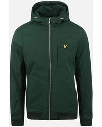 Lyle & Scott - Lyle & Scott Branded Logo Dark Hooded Softshell Jacket - Lyst