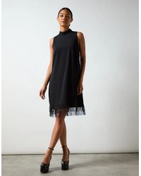 Ro&zo - Petite Bead Trim Halter Dress - Lyst