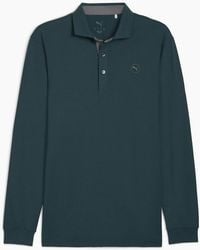 PUMA - Cloudspun Long Sleeve Midweight Performance Polo Shirt - Lyst