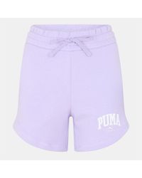 PUMA - High Waist Woven Tracksuit Shorts - Lyst