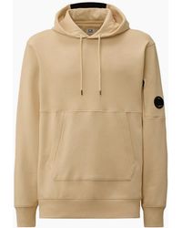 C.P. Company - Diagonal Raised Fleece Lens Hoodie - Lyst