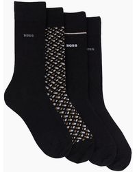 BOSS - Boss 4P Rs Gift Monogram Socks 001 - Lyst