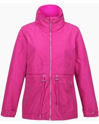 Regatta - Nadira Solid Patterned Drawstring Rain Jacket - Lyst