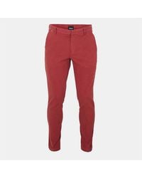 BOSS - Kaito1 Solid Patterned Straight Chinos - Lyst