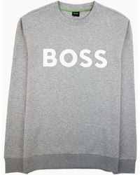 BOSS - Salbo 1 Contrast Logo Relax Fit Sweatshirt 059 - Lyst