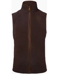 Holland Cooper - Country Fleece Gilet Chocolate - Lyst