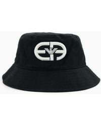 Emporio Armani - Cloche Hat With R-Eacreate Logo Embroidery - Lyst