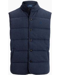 Polo Ralph Lauren - Double Knit Jacq Gilet 002 Winter Heather-Dogtooth - Lyst