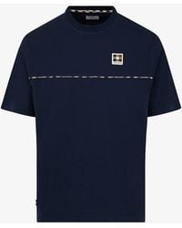 Aquascutum - Club Check Piping T-Shirt - Lyst