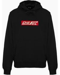 DIESEL - Arrow Logo Caviar Hoodie - Lyst