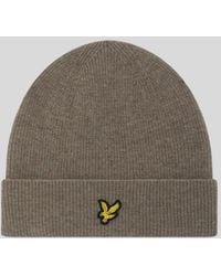 Lyle & Scott - Lambswool Blend Ribbed Beanie - Lyst
