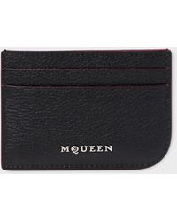 McQueen - Leather Logo Card Holder - Lyst
